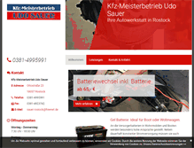 Tablet Screenshot of kfz-sauer.de